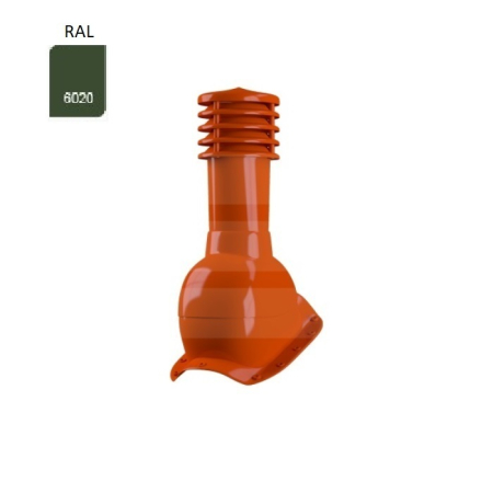 Elemente auxiliare p/u acoperiş - Coș de ventilare Eurovent VENTOS, Ø110 mm RAL 6020, Verde