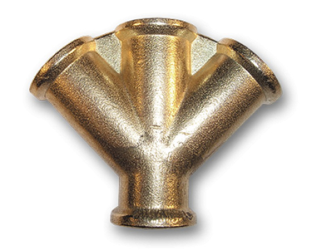 Scule pneumatice, accesorii - Cruce pneumatica FI D. 3/8" x 45° alama SP029  BRADAS