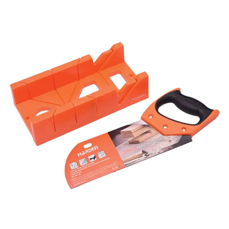 Scule de tăiere - Dispozitiv de taiat sub unghi in set cu fierastrau 300 mm, 12", 45°/180° Pro  HARDEN