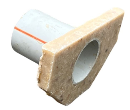 Canalizare - Dop placa  capat fibrobeton 125x100 mm D. 50 PVC pentru rigole 1000x125x100 mm ( interioara) TR