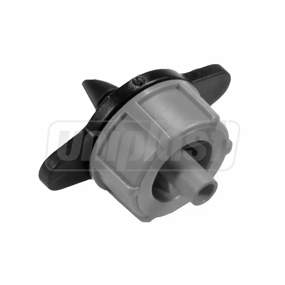 Microirigare. Microțeavă, picurătoare - Emitator cu presiune compensata  D.5  1/4" 2 LPH, 0.8-3.2 bar (gri)  SAB