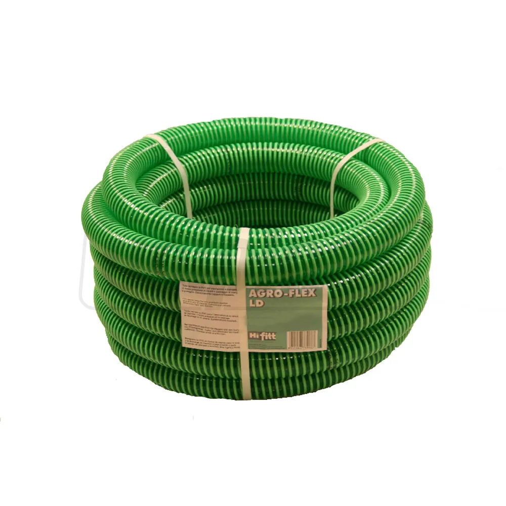 Furtunuri pentru diverse întrebuințări (tehnice, oxigen, apă de aspirație, acetilenă, pentru gaz) - Furtun absorbtie D. 40 AGRO-FLEX (verde, spiralat)  FITT