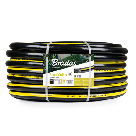 Furtunuri de grădină și accesorii pentru irigare (Cellfast) - Furtun de gradina Black Colour D. 3/4" 8 bar WBC3/450  BRADAS L=50 m