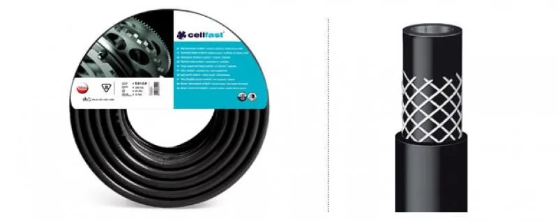 Furtunuri pentru diverse întrebuințări (tehnice, oxigen, apă de aspirație, acetilenă, pentru gaz) - Furtun tehnic ECOTECH D. 8x2.5 PN10 (negru)  CELLFAST