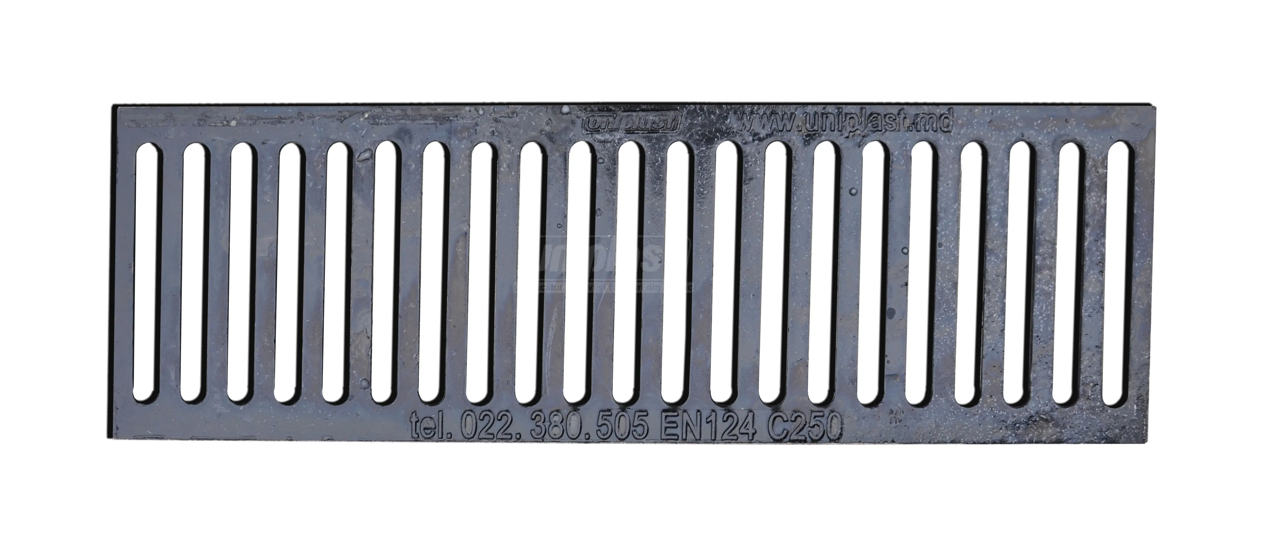 Grile și canale de scurgere; trape de curte din fontă și plastic - Gratar fonta canalizare fara rama 300x1000x55 mm EN124 C250