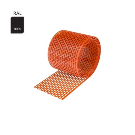 Elemente auxiliare p/u acoperiş - Grila pentru ventilare Eurovent 100mm x 5m, RAL 9005 Negru