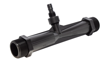 Irigare - Injector D. 1.1/2" Venturi Consum: 4.31-12.73 m³/h, 0.7-9.5 bar, putere de aspirare: 49-680 LPH (negru)  UNITAPE