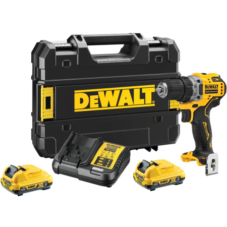 Scule pentru instalații electrice - Masina de gaurit-insurubat cu acumulator DCD701D2 Li-lon 12V 2buc. x 2Ah 2 viteze  DEWALT