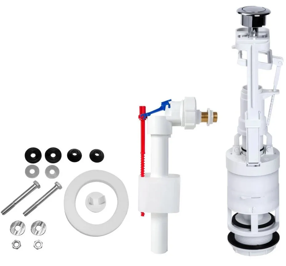 Instalații sanitare - Mecanism complet pentru rezervor monobloc cu un buton 3/6 L, D. 3/8" filet cupru STY-732-R-A  STYRON