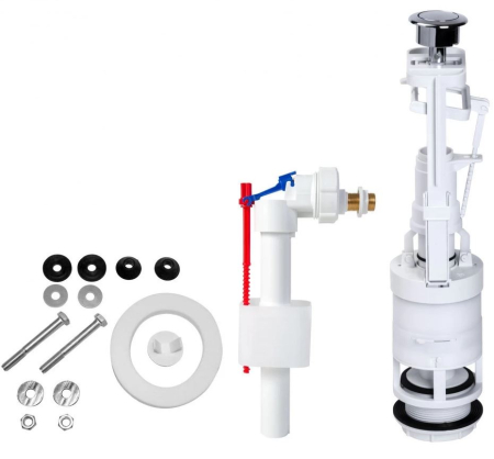 Instalații sanitare - Mecanism complet pentru rezervor monobloc cu un buton 3/6 L., D. 3/8" filet plastic STY-732-M-A  STYRON