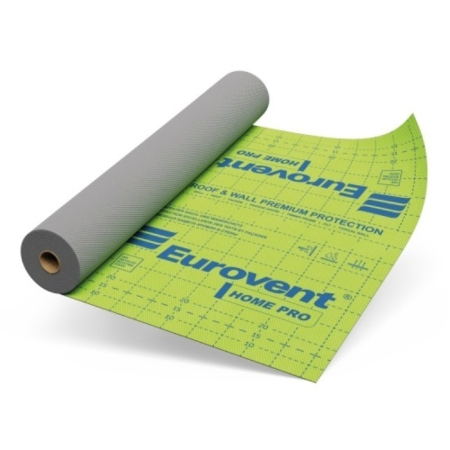Accesorii p/u izolare acoperiş - Membrana Eurovent HOME PRO, în trei straturi, permeabilă la vapori