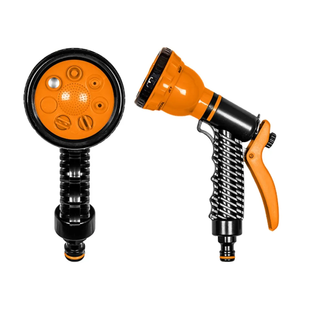 Furtunuri de grădină și accesorii pentru irigare (Cellfast) - Pistol de stropit cu debit reglabil ECO-4440, 7 jeturi stropire  BRADAS