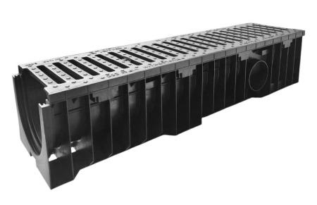 Canalizare - Rigola canalizare HDPE cu grila din fonta ( 20 mm ) С250 1000x200x160 mm VIP  MUFLESYSTEM