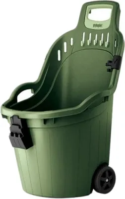 Furtunuri de grădină și accesorii pentru irigare (Cellfast) - Roabă multifuncțională completă cu oprire mătură Verde, 60 kg (59.5x53x88.5H) Helpy Cart  STEFANPLAST