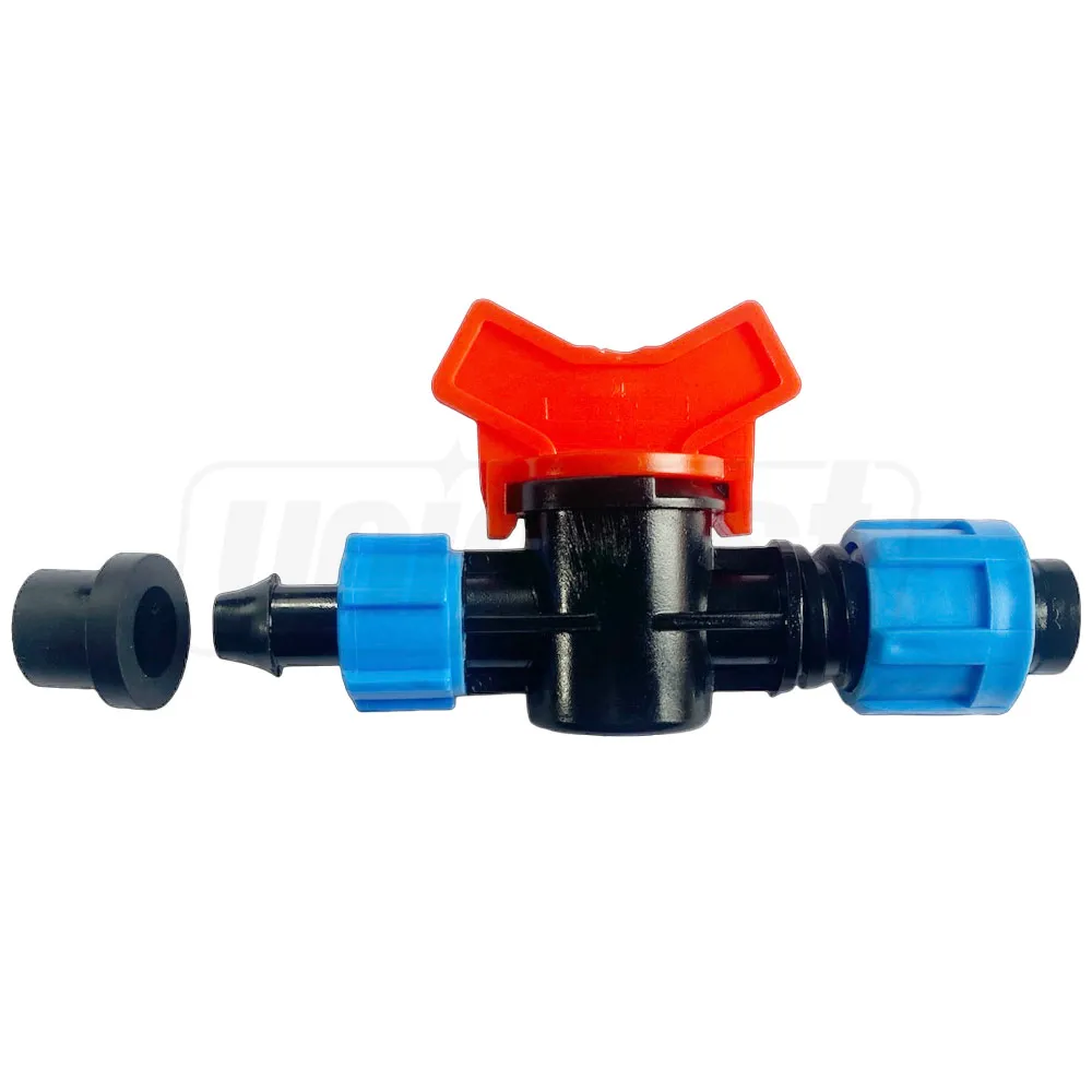 Bandă pentru irigare prin picurare. Fitinguri - Robinet cilindric PE + banda D. 17 (cu garnitura (T) si piulita)  UNITAPE