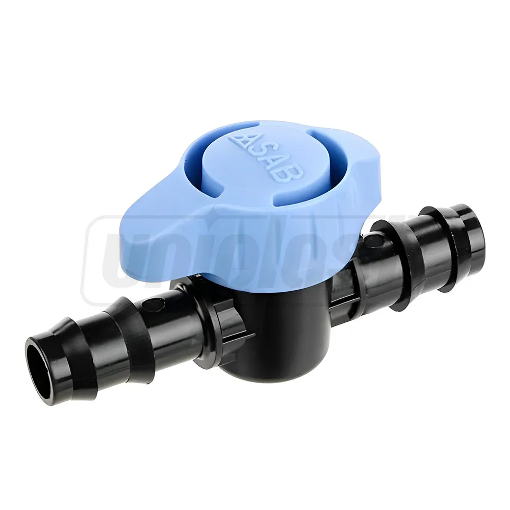 Țeavă pentru irigare prin picurare. Fitinguri - Robinet trecere tub de picurare + tub de picurare D. 25  SAB