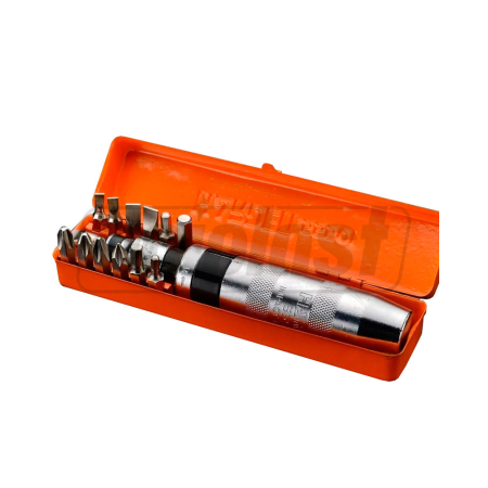 Scule pentru montaj. Șurubelnițe - Set biti cu maner - 14 buc. cutie din plastic Pro  HARDEN