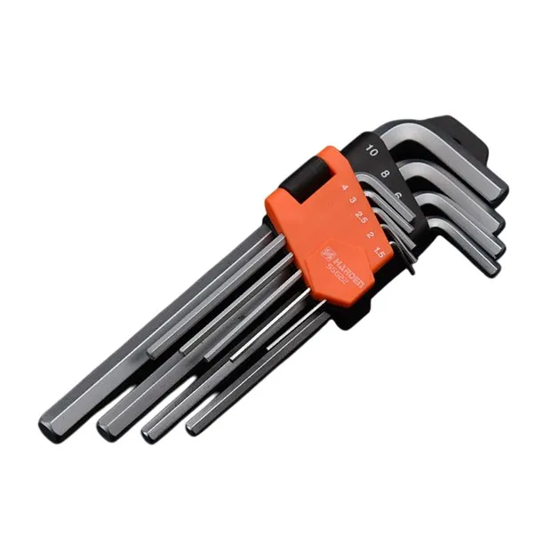 Scule pentru montaj. Șurubelnițe - Set chei hexagonale - 9 buc. (1.5-10 mm) Pro  HARDEN