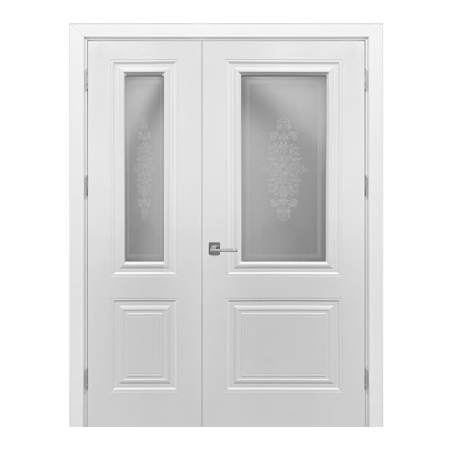 Uși de interior - Set uși duble de interior cu sticlă, Kianti