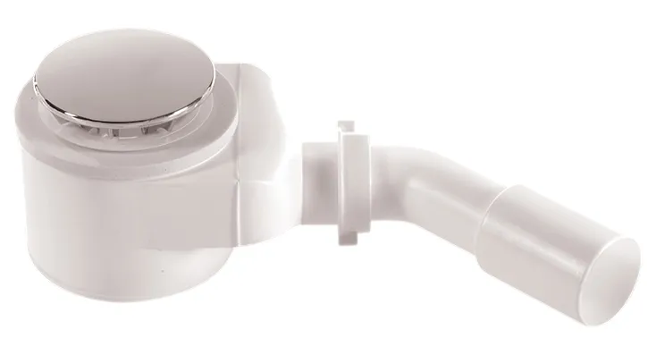 Sifoane pentru căzi și cădițe de duș - Sifon cadita dus D. 1.1/2" x 50 H=60 mm, grila plastic/crom  METLINE