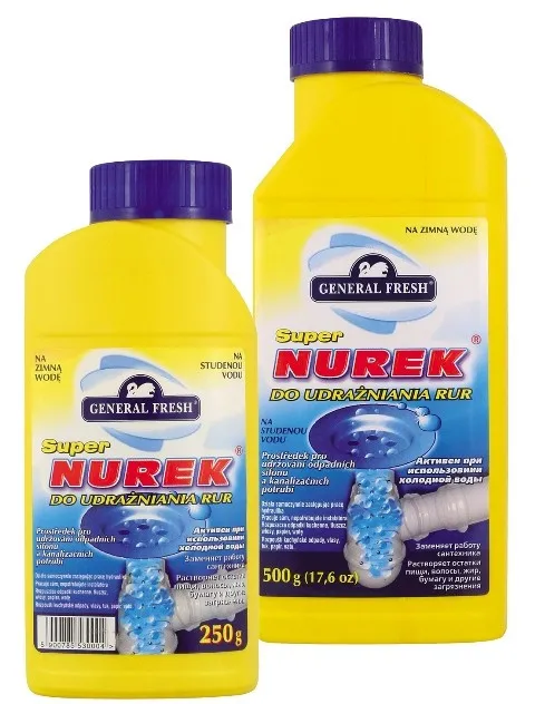 Agent pentru desfundarea țevilor - Solutie pentru curatarea tevilor,  500 g Nurek