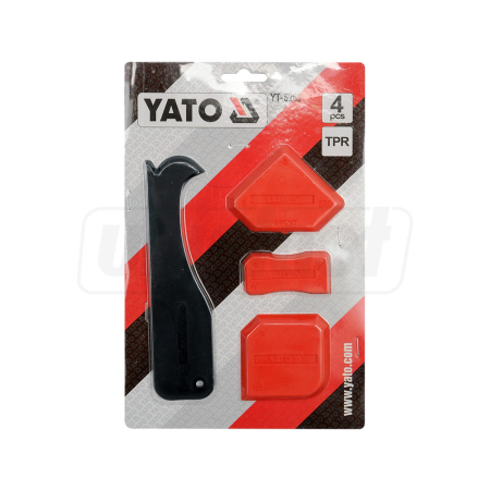Scule pentru finisaje. Scule de vopsitorie - Spaclu PVC pentru silicon cu taietor 4 buc. YT5262  YATO