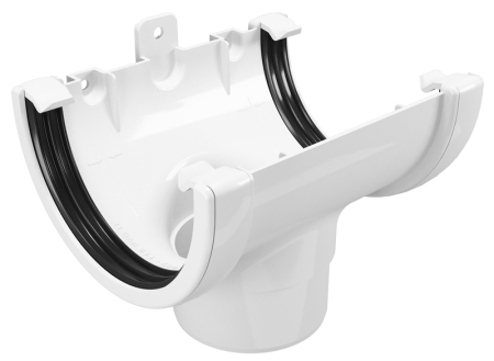 Sistem de scurgere „Devorex” - Teu de scurgere PVC D.120 /80 x 90° alb  DEVOREX