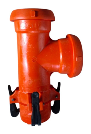 Sisteme de irigare și țevi - Teu PEP cu prindere rapida din plastic D.110x110/90°  ASB