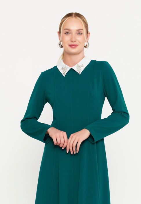 Vefastyle J'arrive, rochie midi, verde [3]