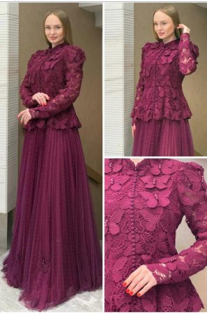 Costume - Costum dama format din doua piese,Fuchsia