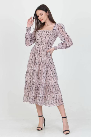 Rochie dama, beige, midi [1]