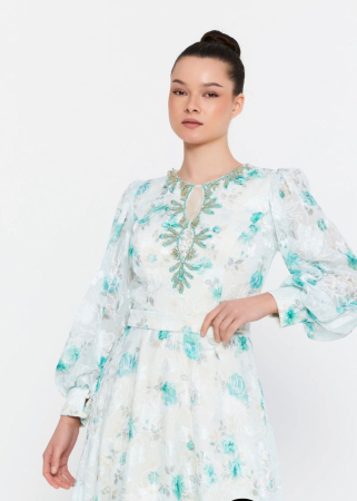 Vefastyle- See-line, rochie de seara cu broderie [2]