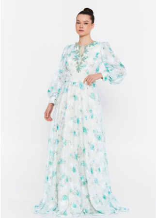 Vefastyle- See-line, rochie de seara cu broderie [1]