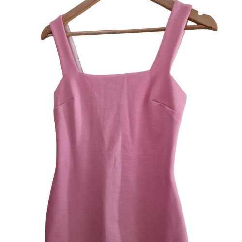 Rochie ENCODED roz bombon, mulata, decolteu patrat, marime 38 [3]