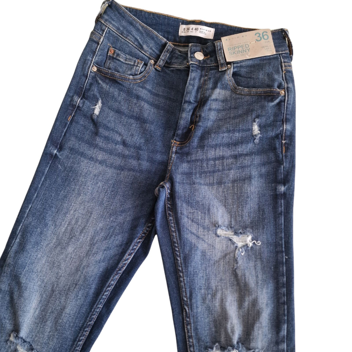 Blugi PRIMARK ripped leg Rohan skinny, hight rise, S [3]