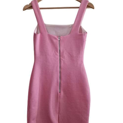 Rochie ENCODED roz bombon, mulata, decolteu patrat, marime 38 [4]
