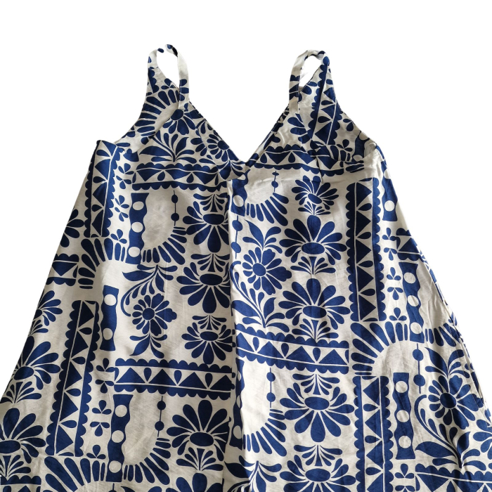 Rochie F&F, maxi, imprimeufloral folk, croiala ampla, decolteu V, M [2]