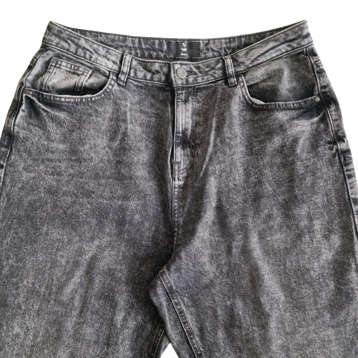 Blugi TU tapered High Waisted, mom fit, grey wash XL [4]