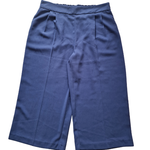 Pantaloni culotte albastru, talie elastica, marime XL, DUNNES [2]