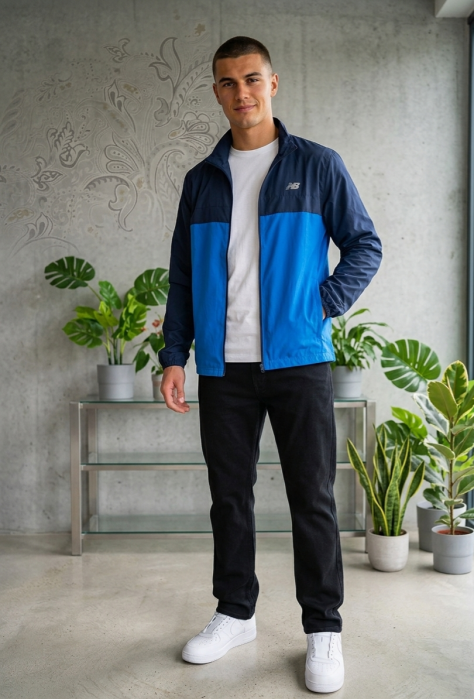 Jacheta New Balance, windbreaker, bicolor navy/albastru, M [2]