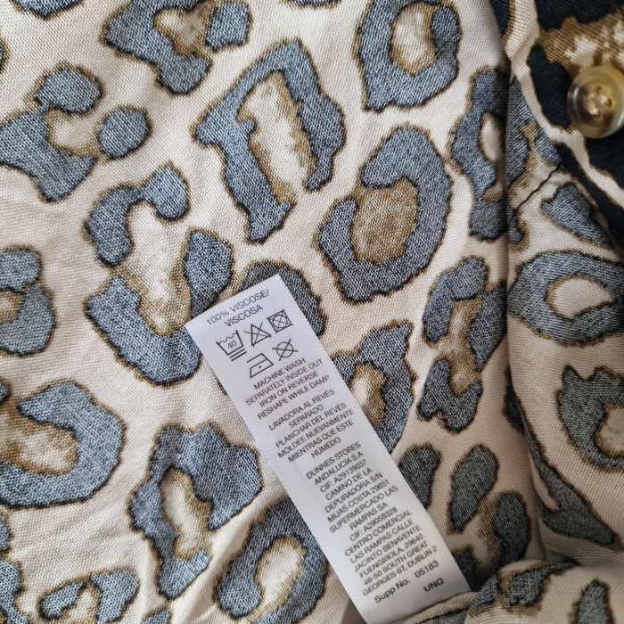 Camasa DUNNES, imprimeu leopard, terminatie cu nod frontal, S [5]
