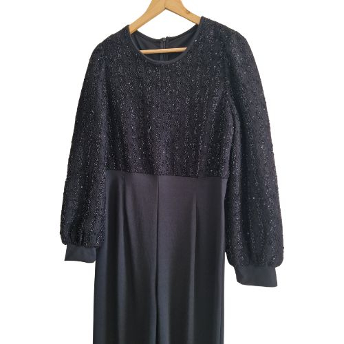 Salopeta VTG eleganta, maneca lunga, paiete, marime L [4]