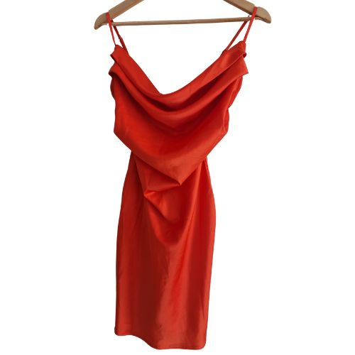Rochie In The Style Corai, decolteu drapat, marime XS [5]