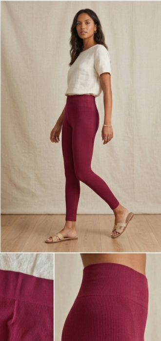 Colanti WORK OUT, ribbed, seamless, roz fuchsia, hight waist, XL [2]