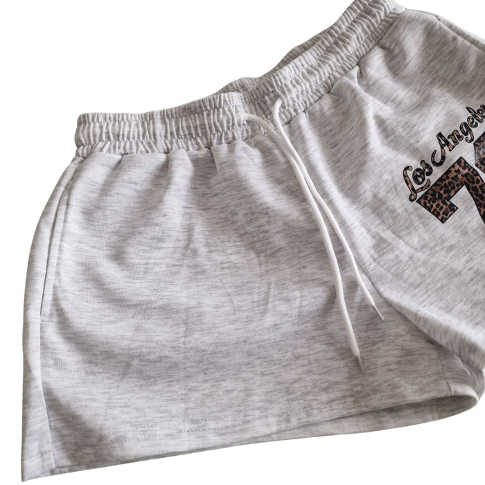 Pantaloni scurti SHEIN, animal print, albi, L [4]