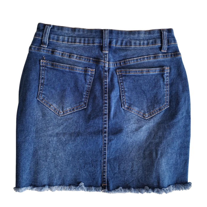 Fusta SHEIN denim, distressed, M [4]