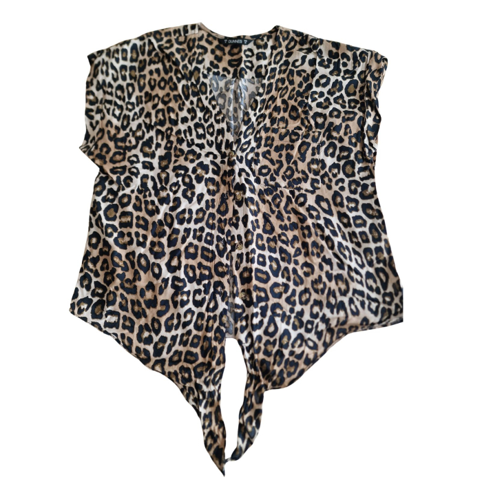 Camasa DUNNES, imprimeu leopard, terminatie cu nod frontal, S [2]