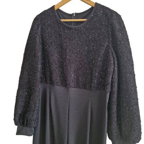 Salopeta VTG eleganta, maneca lunga, paiete, marime L [3]