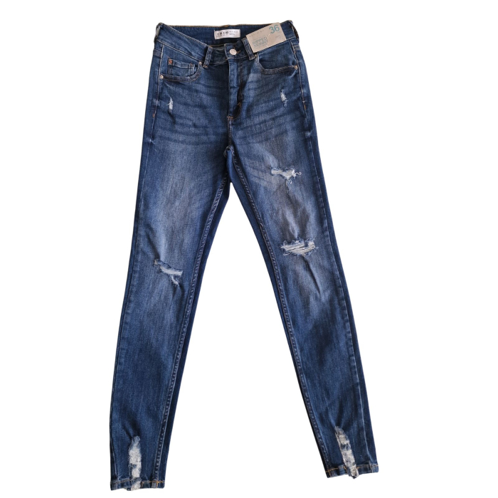 Blugi PRIMARK ripped leg Rohan skinny, hight rise, S [4]