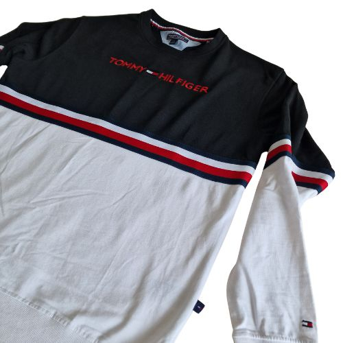 Bluza Tommy Hilfiger, Colour Block Long Sleeve T-Shirt, logo brodat, L [3]